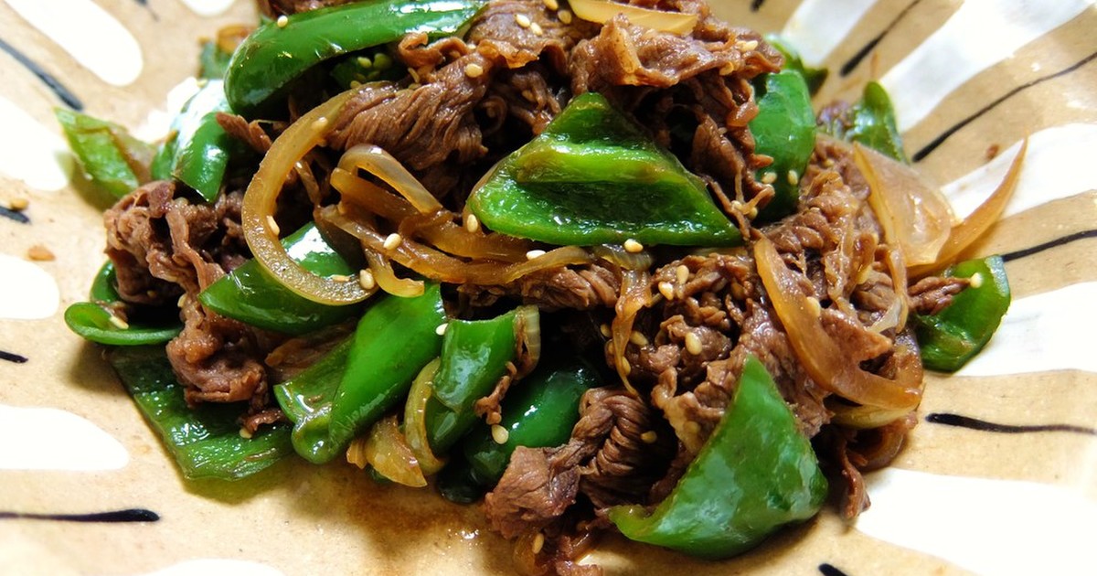 スピードおかず*牛肉とピーマンの甘辛炒め